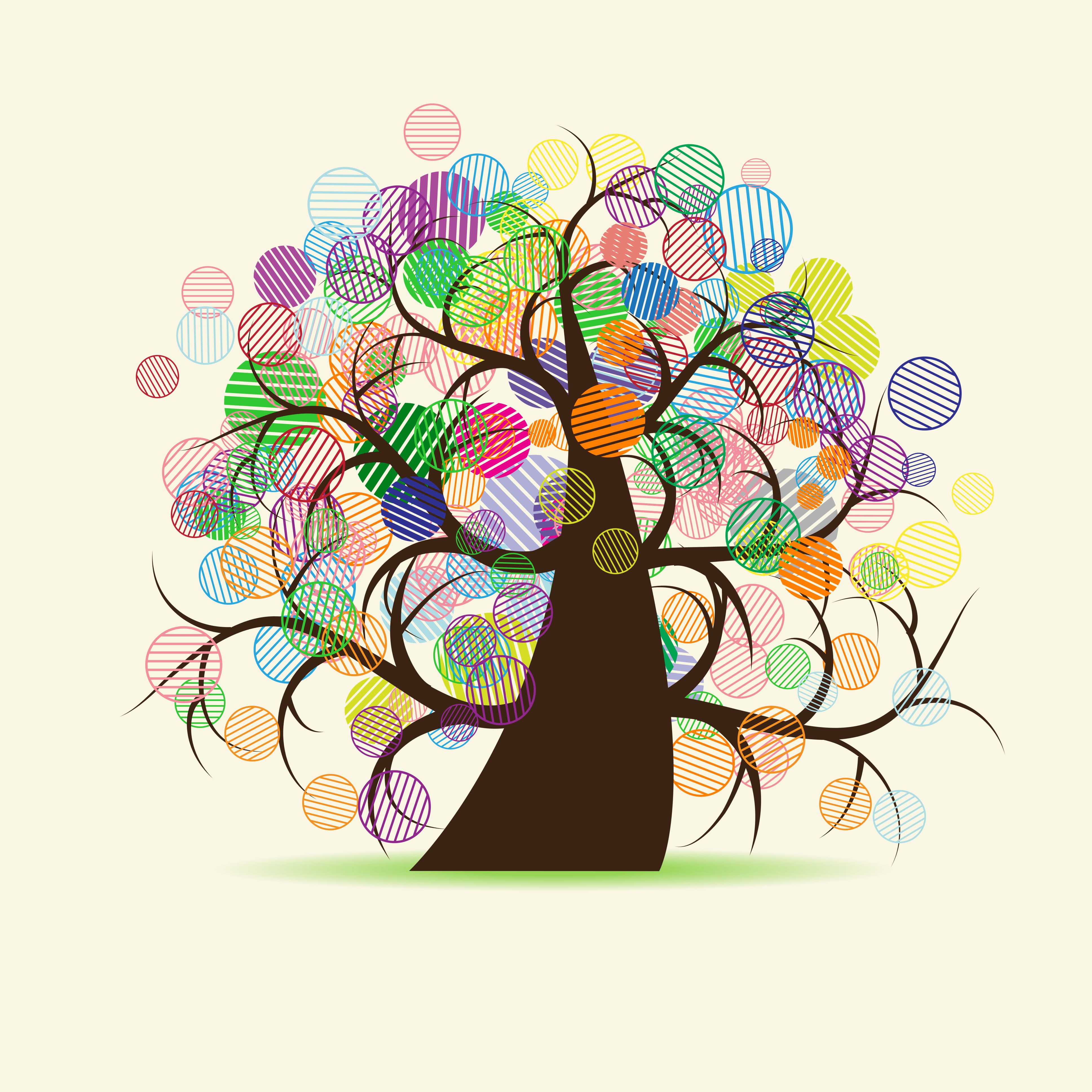 Arbre coloré illustrant les différentes approches thérapeutiques