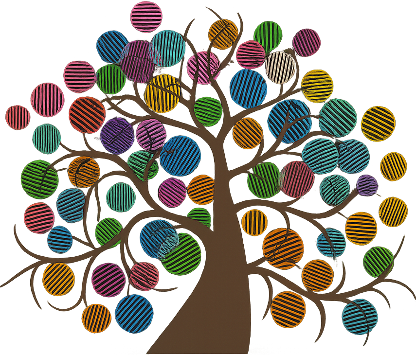 Logo Elodie Caro Girod - Arbre coloré symbolisant la croissance personnelle